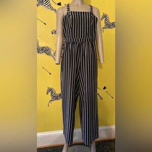 My Michelle, blue white striped jumpsuit, L